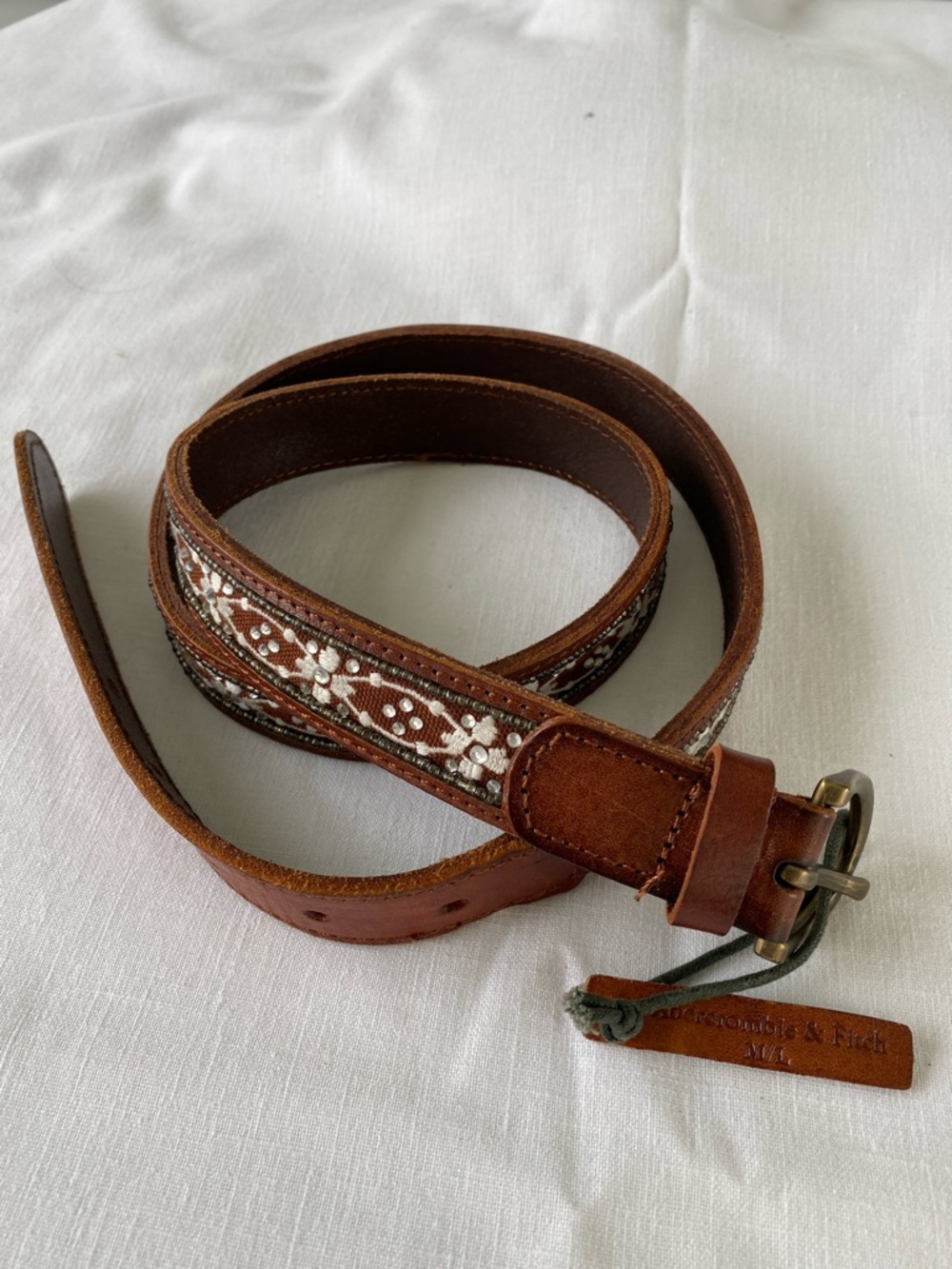 Abercrombie & Fitch Leather Belt Size M/L NWT